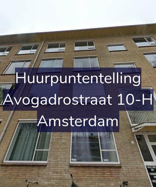 Foto gevel Huurpuntentelling voor Avogadrostraat 10-H, Amsterdam