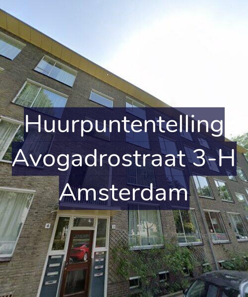 Foto gevel Huurpuntentelling voor Avogadrostraat 3-H, Amsterdam