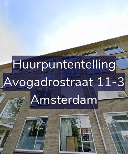 Foto gevel Huurpuntentelling voor Avogadrostraat 11-3, Amsterdam