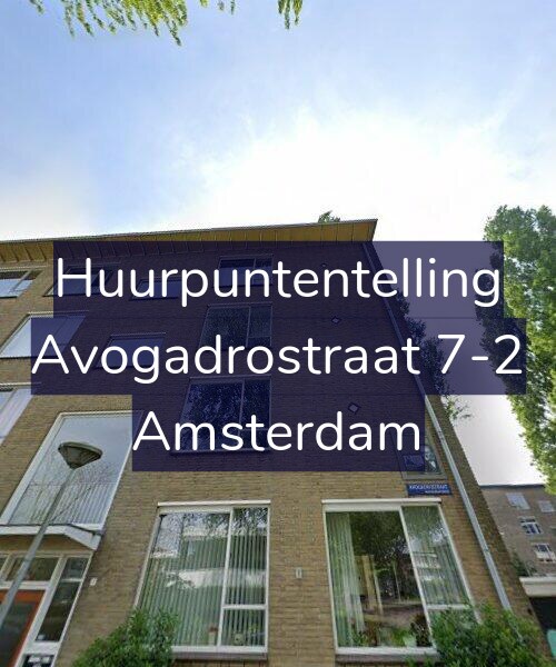 Foto gevel Huurpuntentelling voor Avogadrostraat 7-2, Amsterdam