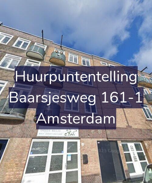 Foto gevel Huurpuntentelling voor Baarsjesweg 161-1, Amsterdam