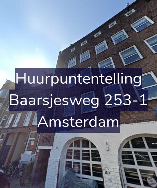 Foto gevel Huurpuntentelling voor Baarsjesweg 253-1, Amsterdam