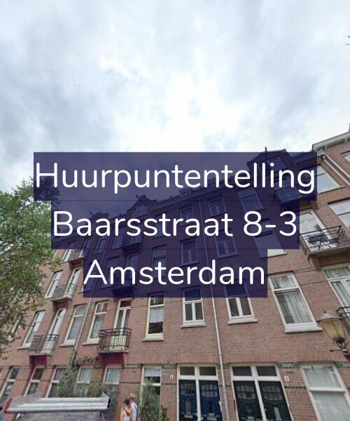Foto gevel Huurpuntentelling voor Baarsstraat 8-3, Amsterdam