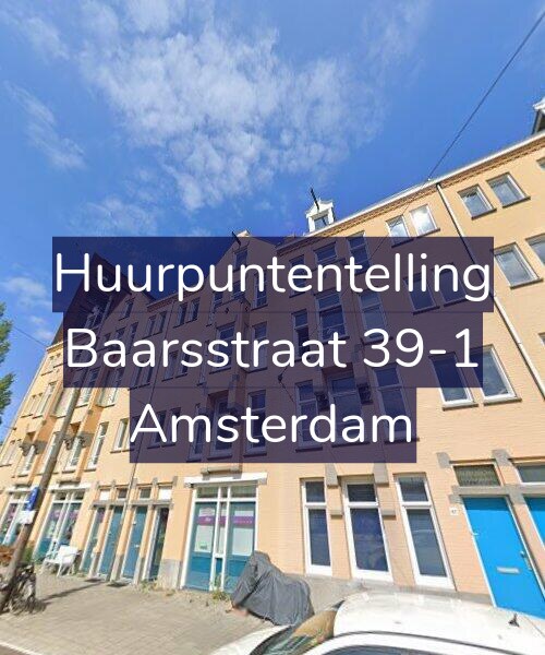 Foto gevel Huurpuntentelling voor Baarsstraat 39-1, Amsterdam