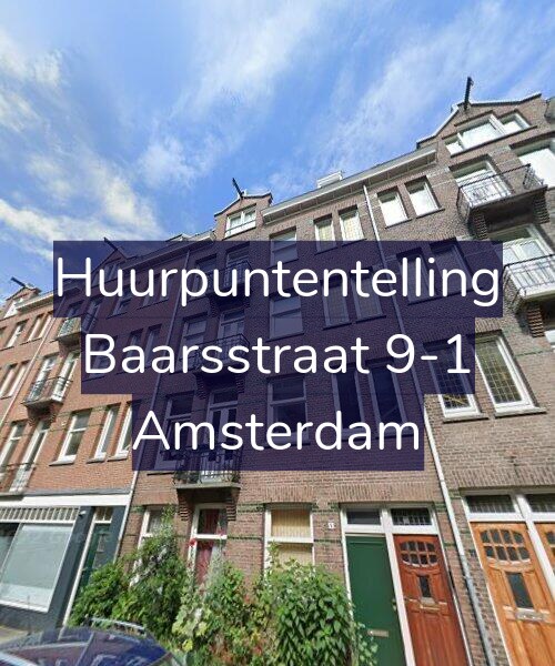 Foto gevel Huurpuntentelling voor Baarsstraat 9-1, Amsterdam