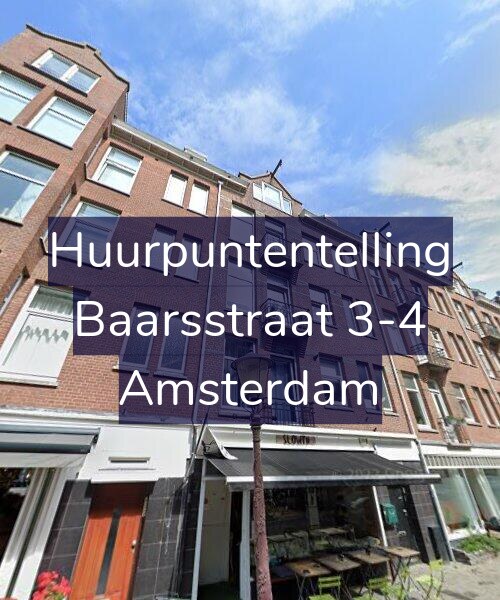 Foto gevel Huurpuntentelling voor Baarsstraat 3-4, Amsterdam