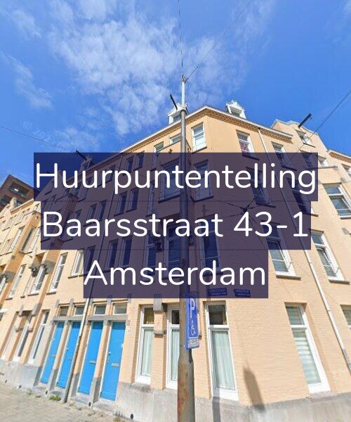 Foto gevel Huurpuntentelling voor Baarsstraat 43-1, Amsterdam