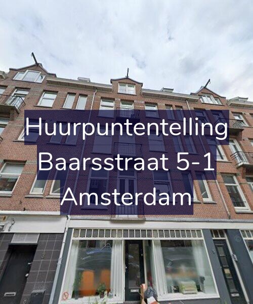 Foto gevel Huurpuntentelling voor Baarsstraat 5-1, Amsterdam