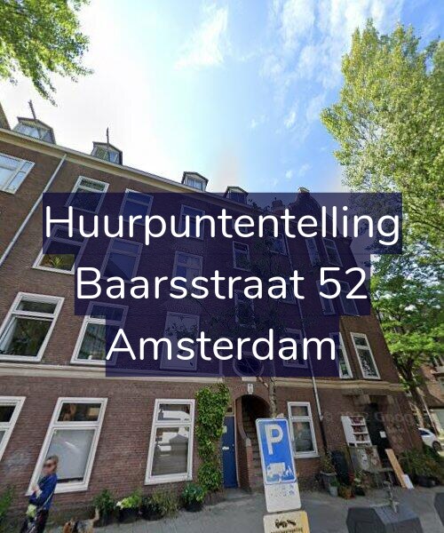 Foto gevel Huurpuntentelling voor Baarsstraat 52, Amsterdam