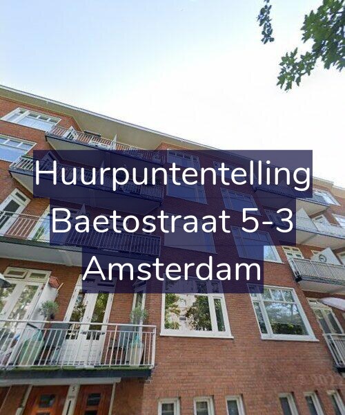 Foto gevel Huurpuntentelling voor Baetostraat 5-3, Amsterdam