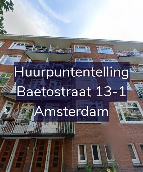 Foto gevel Huurpuntentelling voor Baetostraat 13-1, Amsterdam
