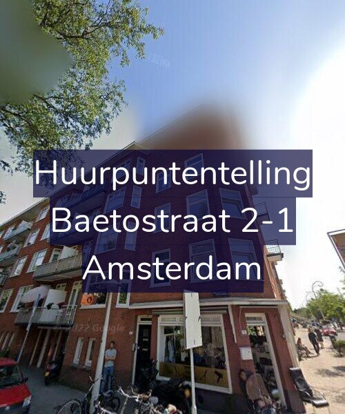 Foto gevel Huurpuntentelling voor Baetostraat 2-1, Amsterdam