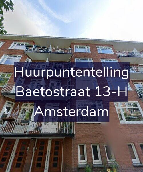 Foto gevel Huurpuntentelling voor Baetostraat 13-H, Amsterdam