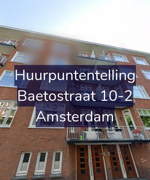 Foto gevel Huurpuntentelling voor Baetostraat 10-2, Amsterdam