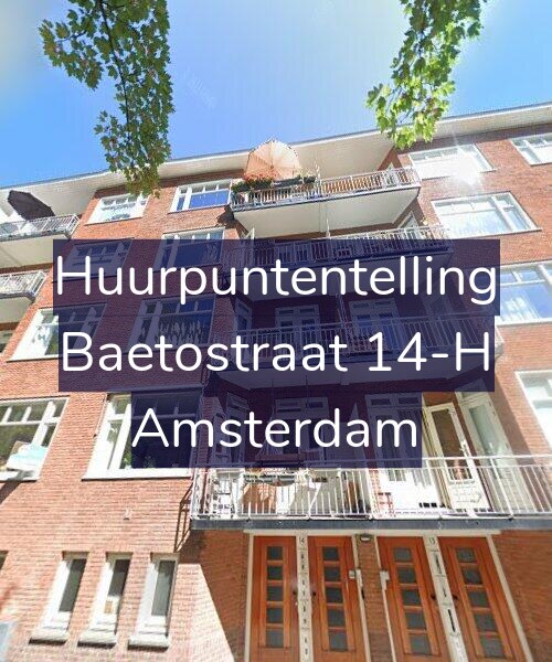 Foto gevel Huurpuntentelling voor Baetostraat 14-H, Amsterdam