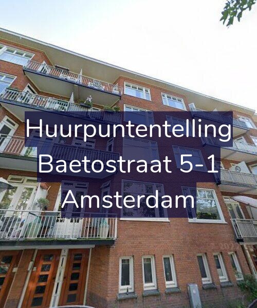Foto gevel Huurpuntentelling voor Baetostraat 5-1, Amsterdam