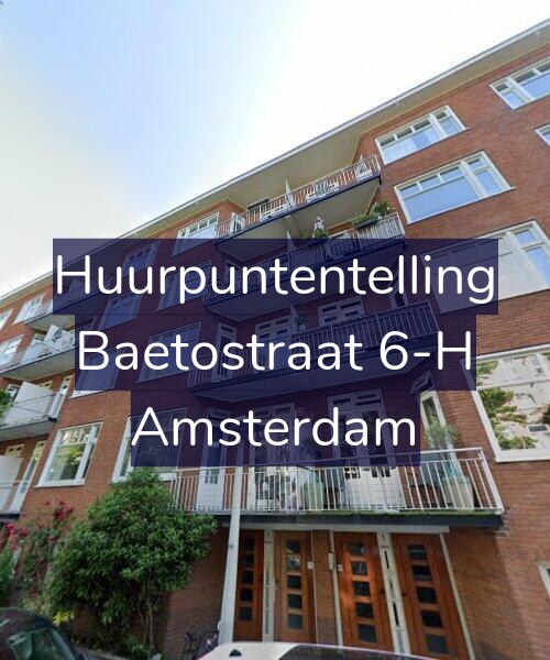 Foto gevel Huurpuntentelling voor Baetostraat 6-H, Amsterdam
