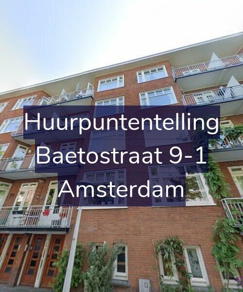 Foto gevel Huurpuntentelling voor Baetostraat 9-1, Amsterdam