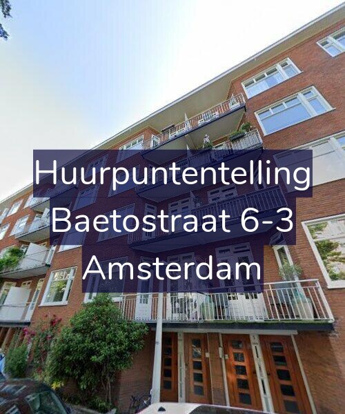 Foto gevel Huurpuntentelling voor Baetostraat 6-3, Amsterdam
