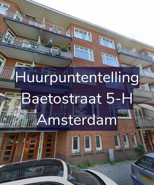 Foto gevel Huurpuntentelling voor Baetostraat 5-H, Amsterdam