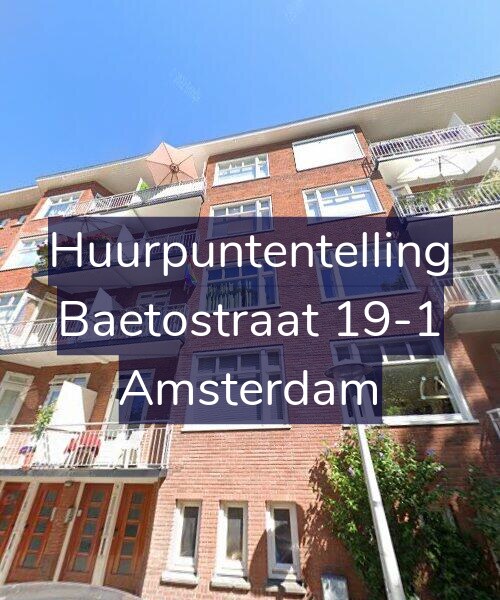 Foto gevel Huurpuntentelling voor Baetostraat 19-1, Amsterdam