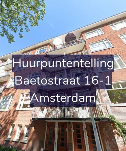 Foto gevel Huurpuntentelling voor Baetostraat 16-1, Amsterdam