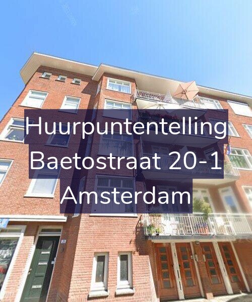 Foto gevel Huurpuntentelling voor Baetostraat 20-1, Amsterdam