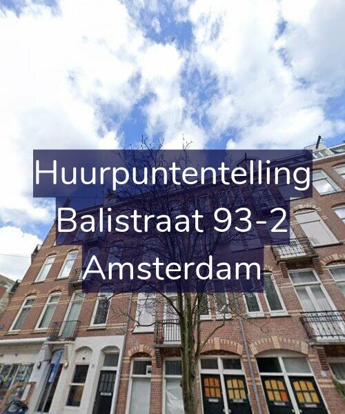 Foto gevel Huurpuntentelling voor Balistraat 93-2, Amsterdam