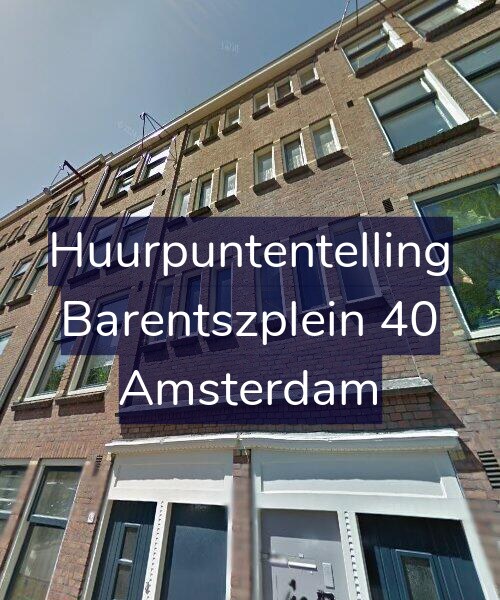 Foto gevel Huurpuntentelling voor Barentszplein 40, Amsterdam