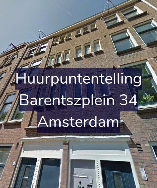 Foto gevel Huurpuntentelling voor Barentszplein 34, Amsterdam