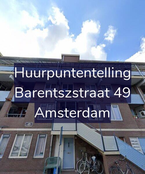 Foto gevel Huurpuntentelling voor Barentszstraat 49, Amsterdam