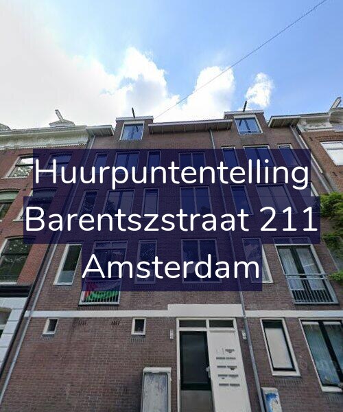 Foto gevel Huurpuntentelling voor Barentszstraat 211, Amsterdam