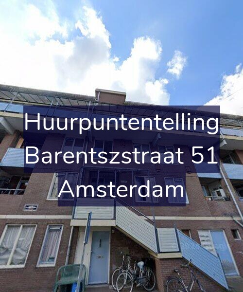 Foto gevel Huurpuntentelling voor Barentszstraat 51, Amsterdam