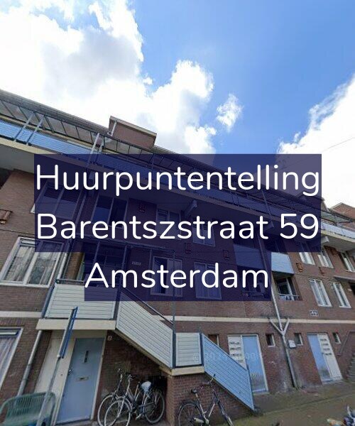 Foto gevel Huurpuntentelling voor Barentszstraat 59, Amsterdam
