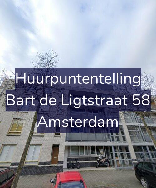 Foto gevel Huurpuntentelling voor Bart de Ligtstraat 58, Amsterdam