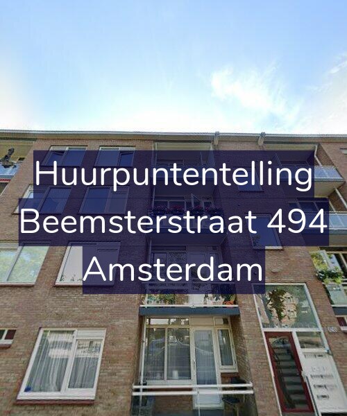 Foto gevel Huurpuntentelling voor Beemsterstraat 494, Amsterdam