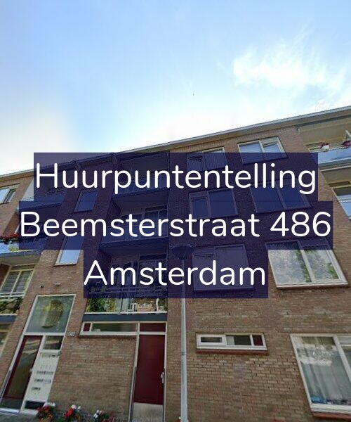 Foto gevel Huurpuntentelling voor Beemsterstraat 486, Amsterdam