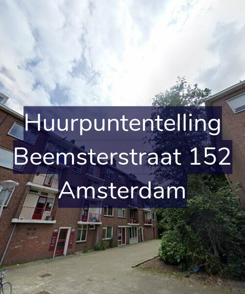 Foto gevel Huurpuntentelling voor Beemsterstraat 152, Amsterdam
