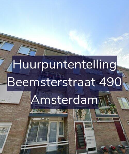 Foto gevel Huurpuntentelling voor Beemsterstraat 490, Amsterdam