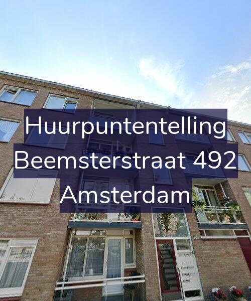 Foto gevel Huurpuntentelling voor Beemsterstraat 492, Amsterdam