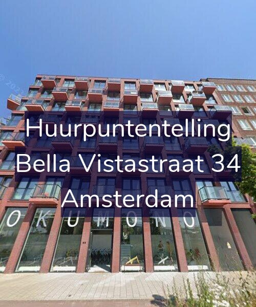 Foto gevel Huurpuntentelling voor Bella Vistastraat 34, Amsterdam