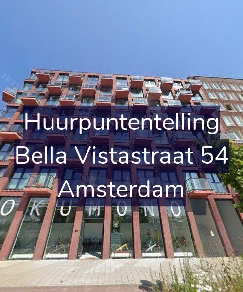 Foto gevel Huurpuntentelling voor Bella Vistastraat 54, Amsterdam