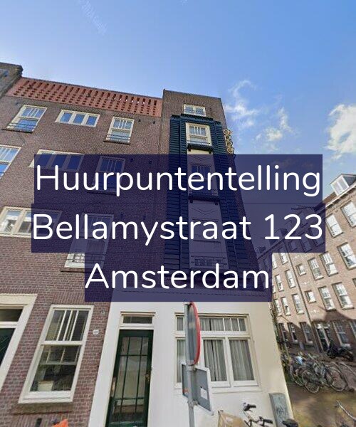 Foto gevel Huurpuntentelling voor Bellamystraat 123, Amsterdam