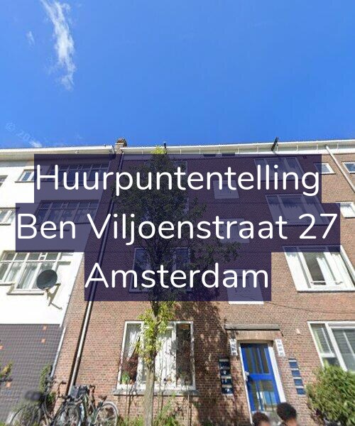 Foto gevel Huurpuntentelling voor Ben Viljoenstraat 27, Amsterdam