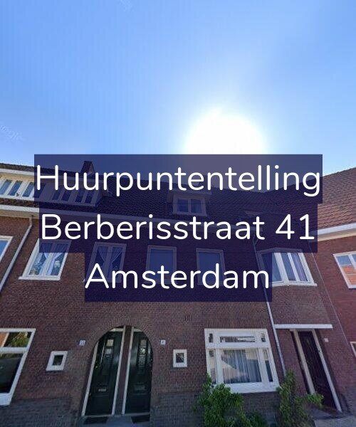 Foto gevel Huurpuntentelling voor Berberisstraat 41, Amsterdam