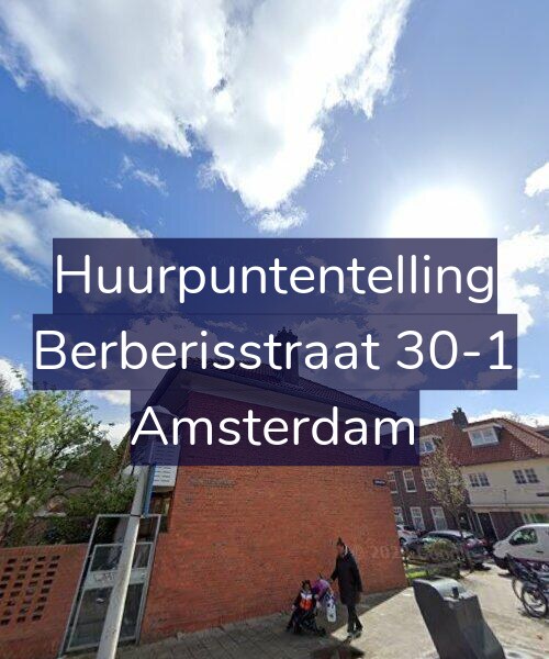 Foto gevel Huurpuntentelling voor Berberisstraat 30-1, Amsterdam