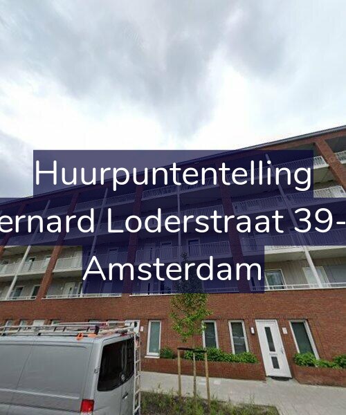 Foto gevel Huurpuntentelling voor Bernard Loderstraat 39-D, Amsterdam