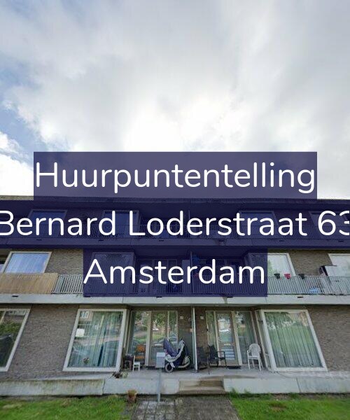 Foto gevel Huurpuntentelling voor Bernard Loderstraat 63, Amsterdam