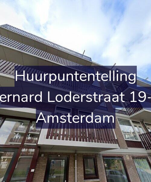 Foto gevel Huurpuntentelling voor Bernard Loderstraat 19-3, Amsterdam