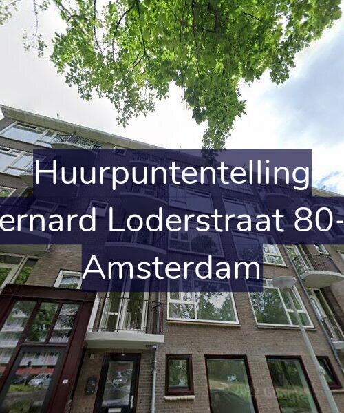 Foto gevel Huurpuntentelling voor Bernard Loderstraat 80-2, Amsterdam